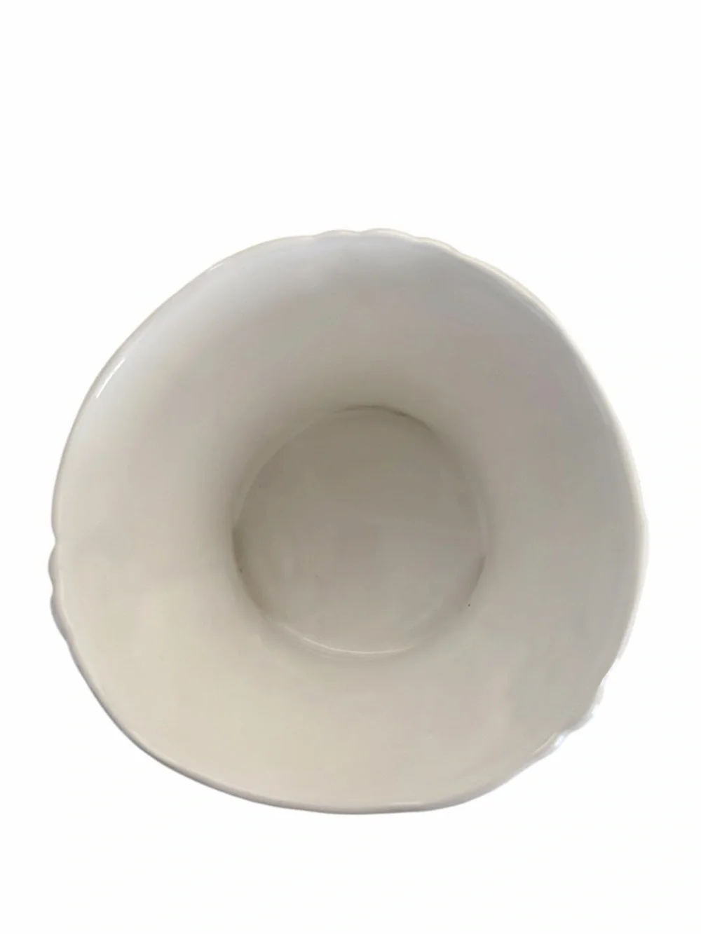White Ceramic Floral Relief Vase - Home Accents